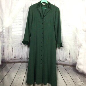Vintage David Warren Dress Green Long sleeve 8P